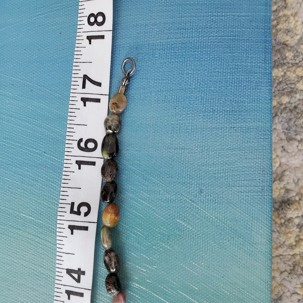 Tourmaline Necklace w/ Glass Cabochon & Bracket - Picture 9 of 16